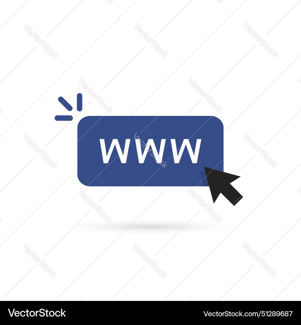 Simple click to web site or www icon Simple click to web site or www icon vector image