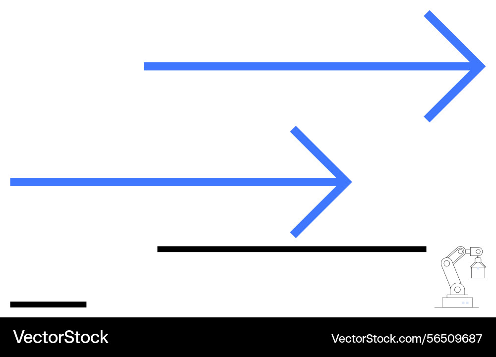 Technological progress visualized with arrows Technological progress visualized with arrows Vector Image