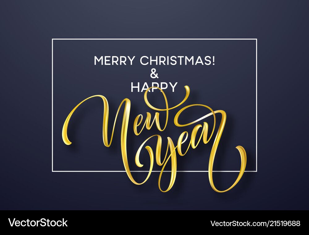 2019 new year golden hand written lettering 2019 new year golden hand written lettering vector image