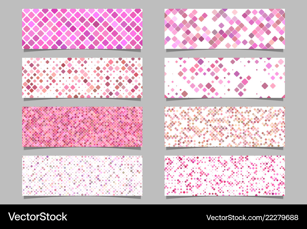 Abstract diagonal square pattern banner vector image