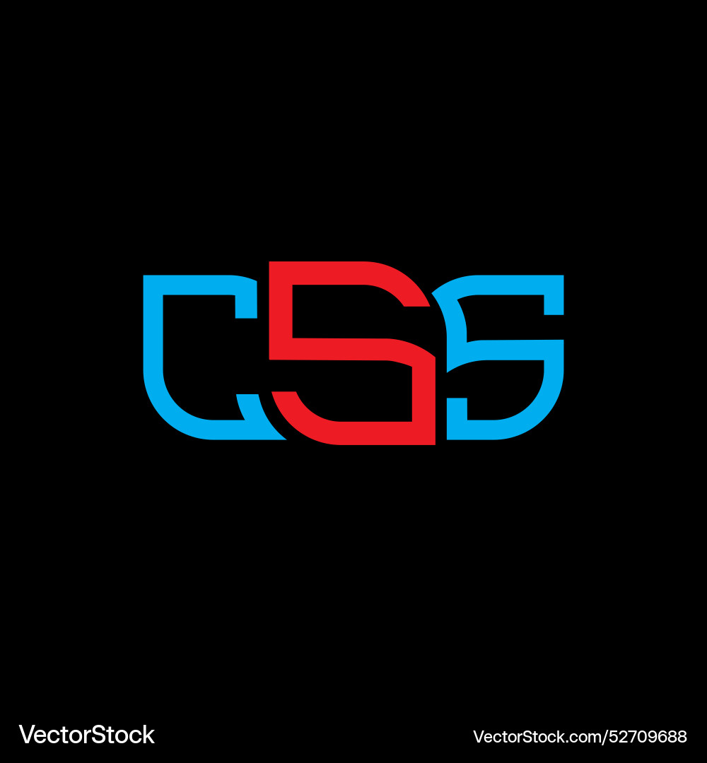 Css logo design simple and modern vector image
