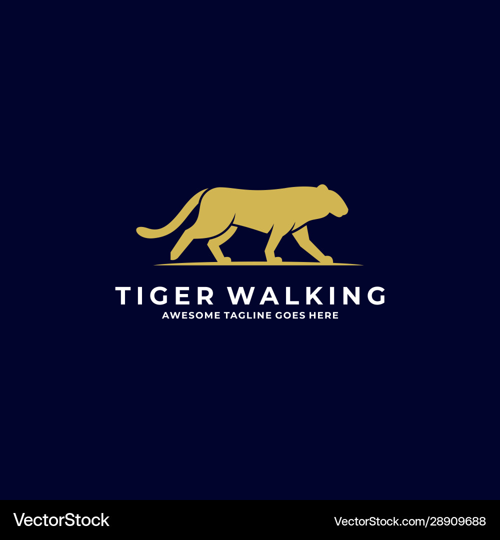 Logo Tiger Lauf Silhouette Logo Tiger Lauf Silhouette vektorbild