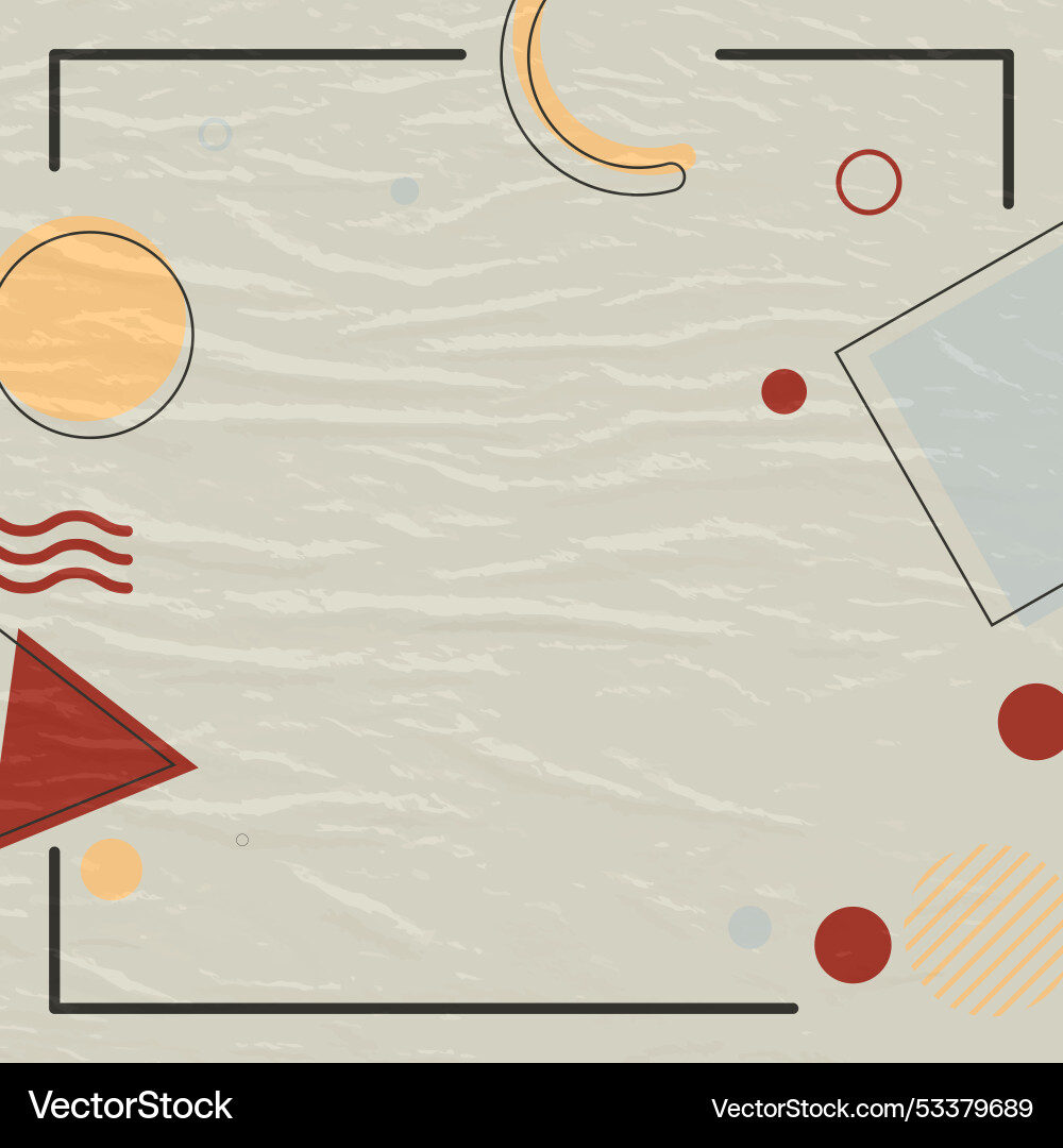 Abstract memphis frame background Abstract memphis frame background vector image