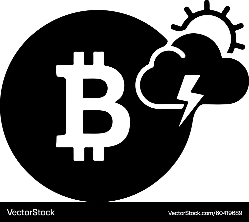 Bitcoin Storm - Cryptocurrency Icon – Royalty-Free Vector | VectorStock
