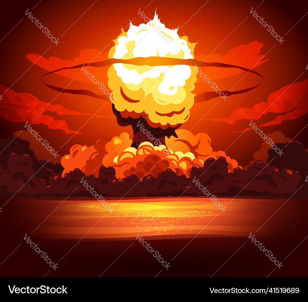 Bomb explosion fire background Royalty Free Vector Image