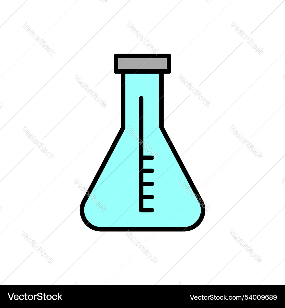 Flask icon isolated on white background Flask icon isolated on white background vector image