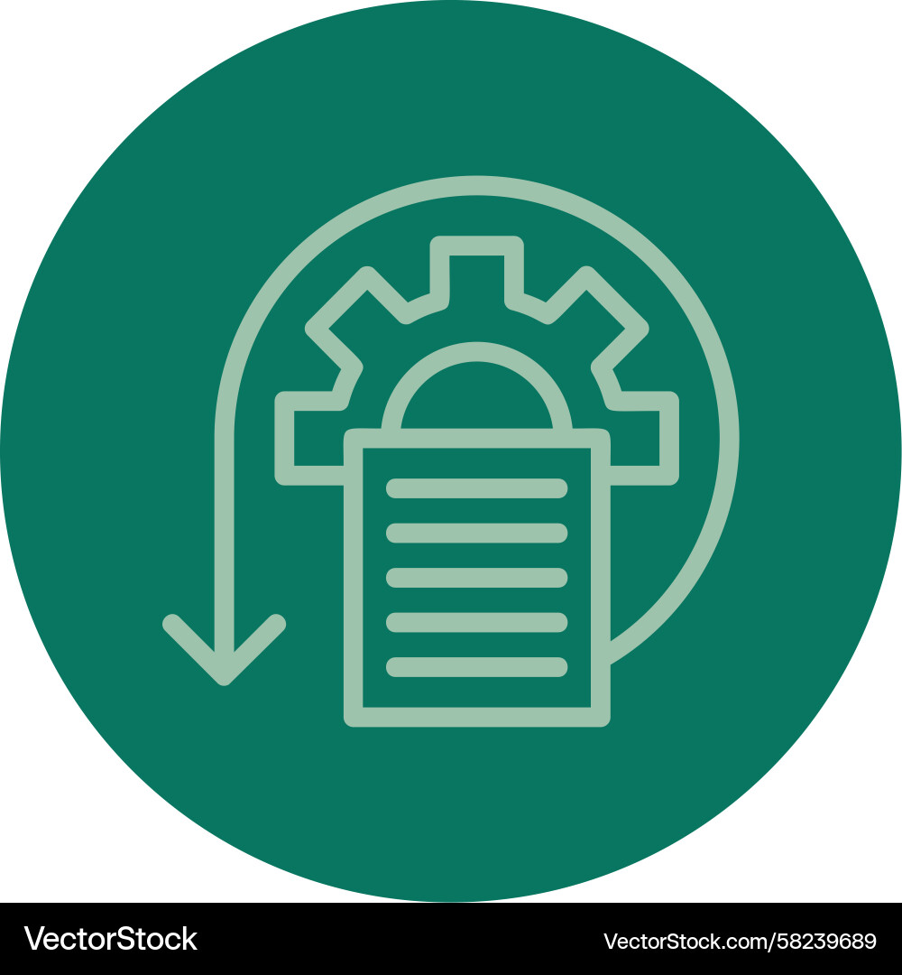 Multi-Colored Iteration Line Icon Vector Image