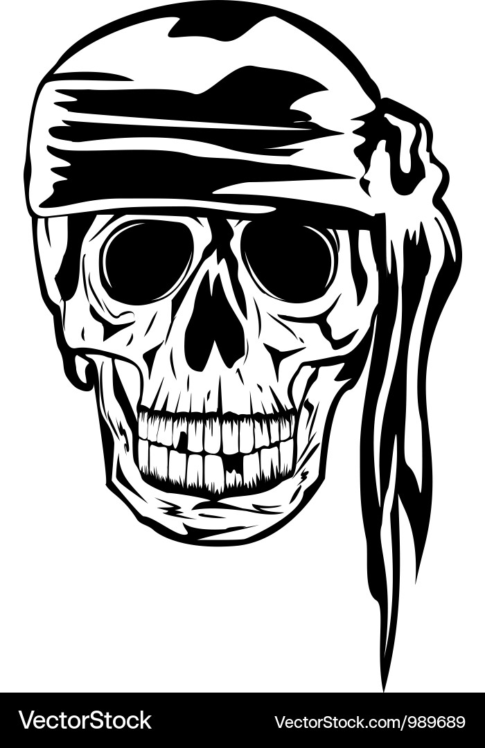 Pirate with bandana vector image