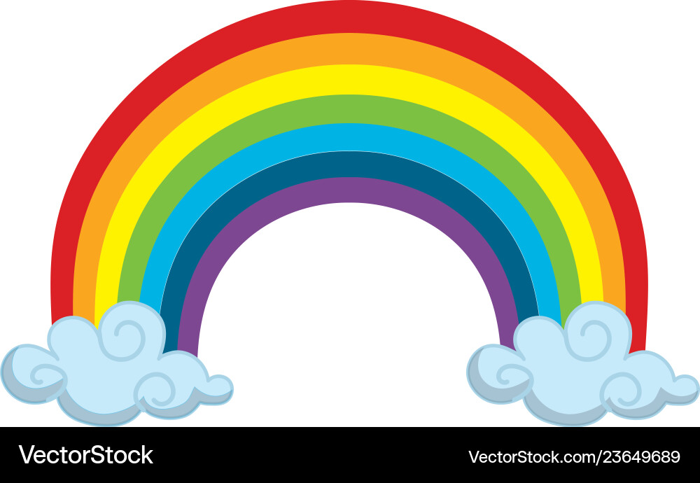 Rainbow Cloud Cartoon Royalty Free Vector Image
