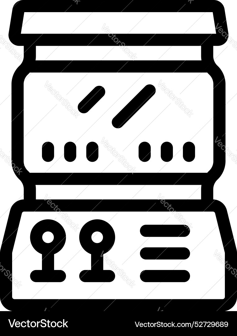 Retro arcade game machine console being played Retro arcade game machine console being played vector image