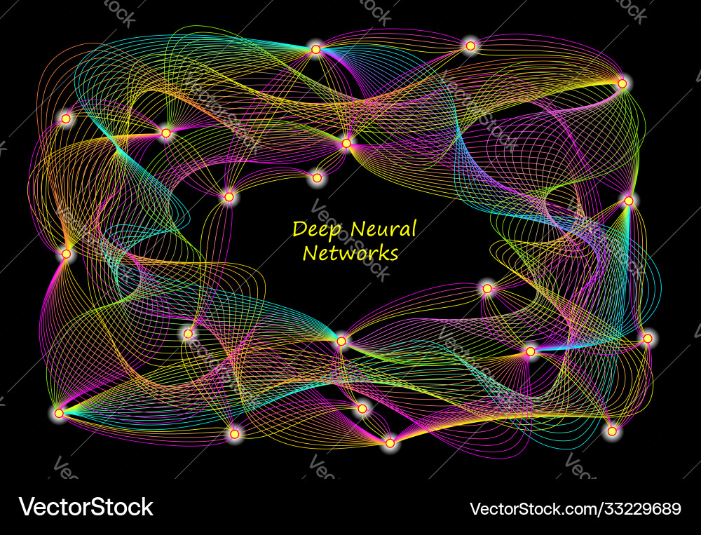 Stylized background deep neural networks Stylized background deep neural networks vector image