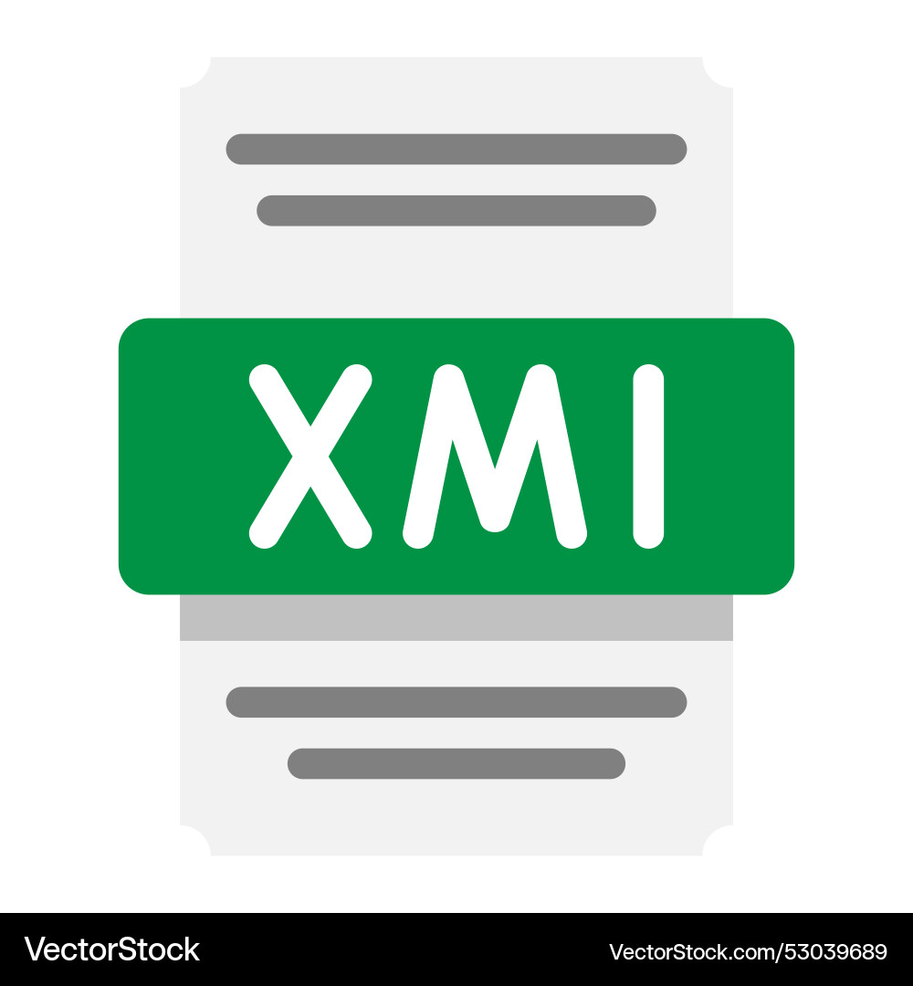 Xml stylized spreadsheet document icon flat icons vector image