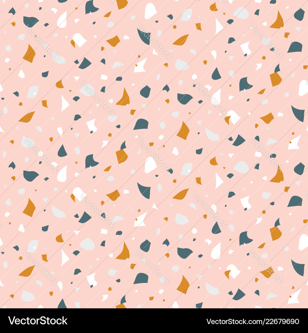 Abstract colorful seamless pattern in terrazzo Abstract colorful seamless pattern in terrazzo vector image