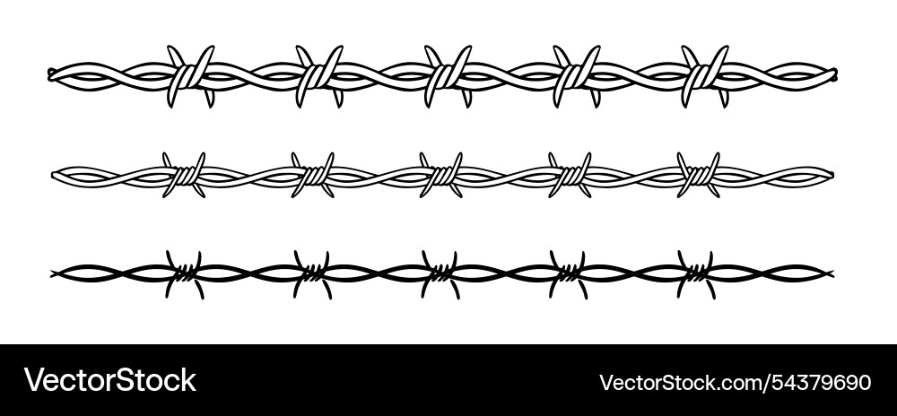 Barbed Wire Border Template Royalty Free Vector Image