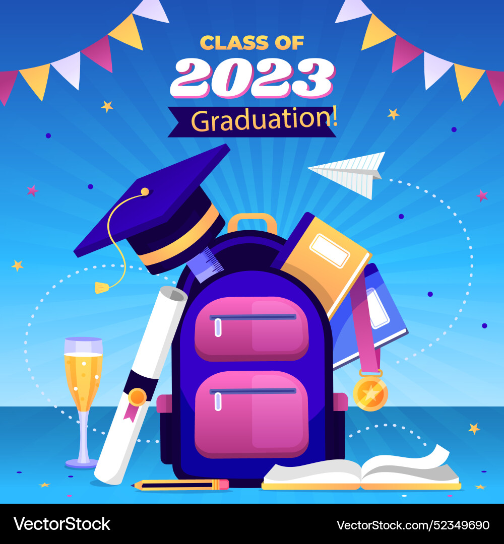 Gradient class of 2023 Vector Image