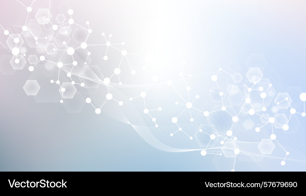 Hexagonal abstract background big data vector image