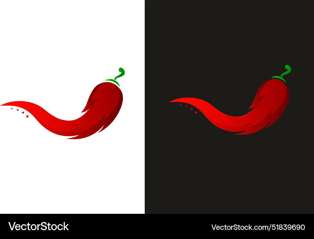 Hot chili logo template design Hot chili logo template design vector image