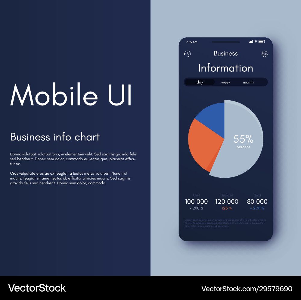 Mobile application interface ui design Mobile application interface ui design vector image