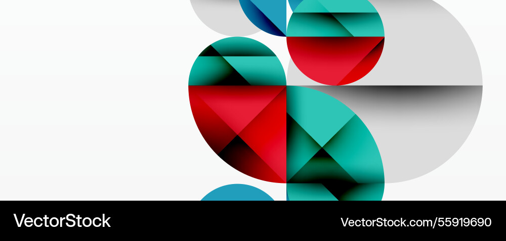 Modern abstract composition with layered circles vector image
