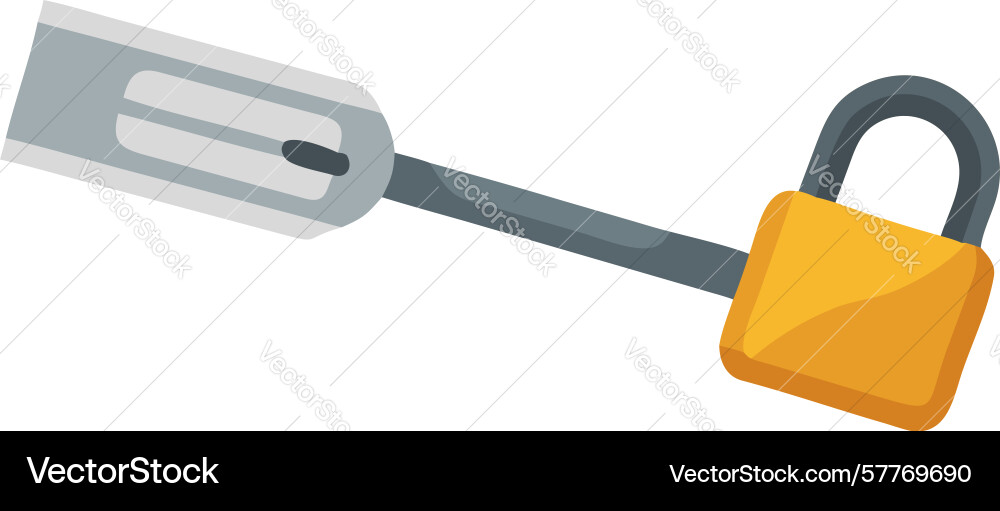 Secure document folder padlock icon for data vector image