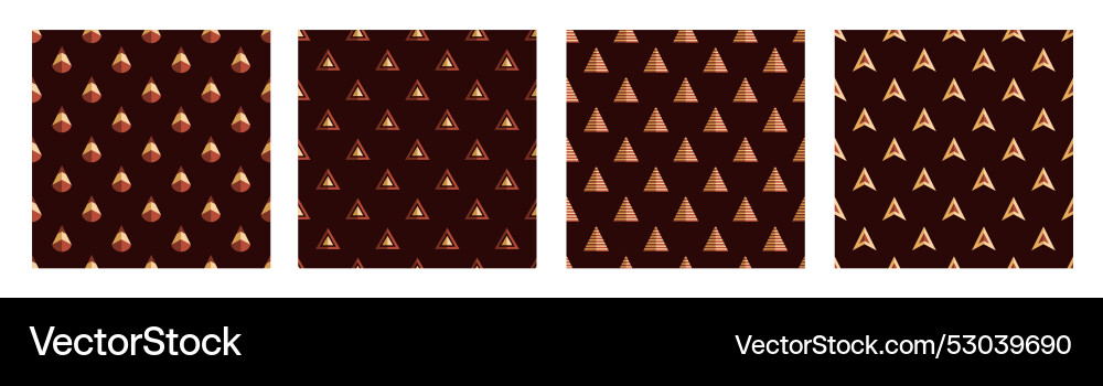 Set of four abstract seamless patterns Set of four abstract seamless patterns vector image