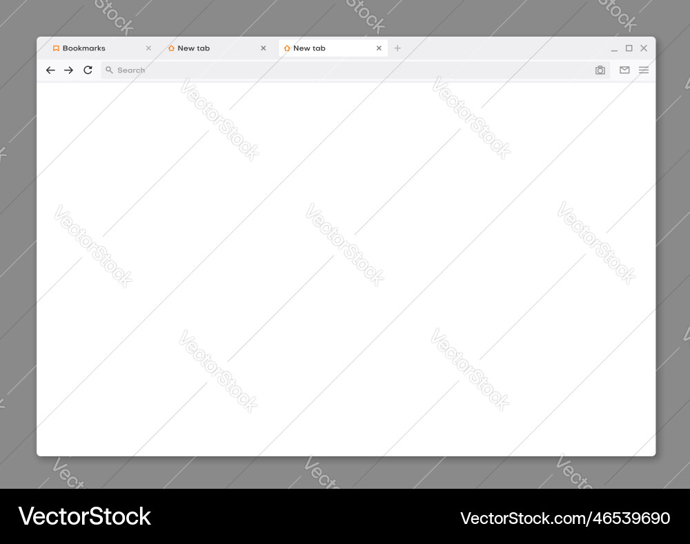 Web Browser Window Mockup vector image