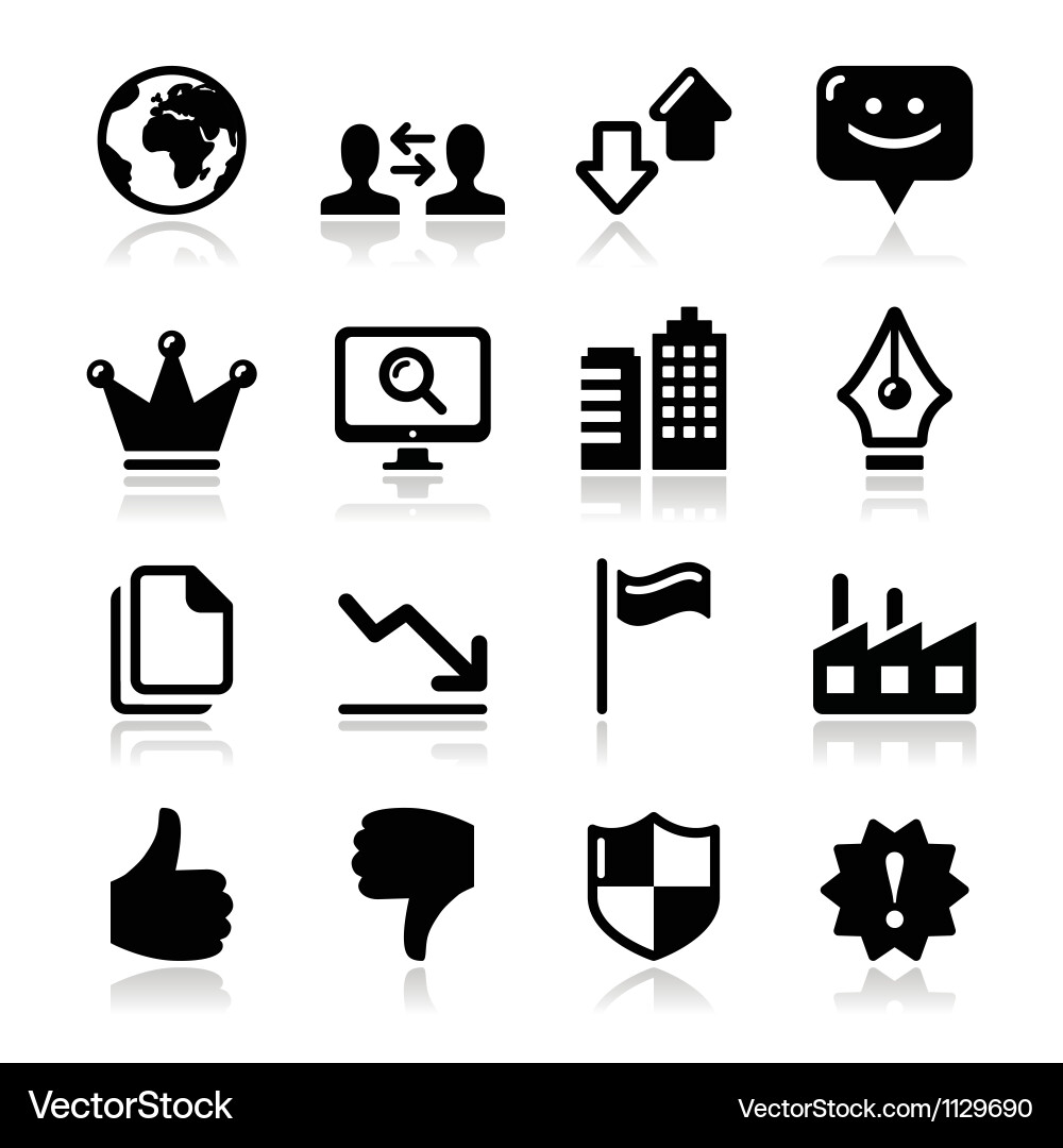 Web internet icons set Vector Image