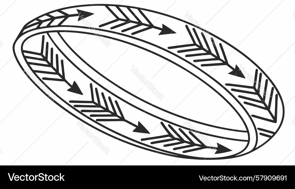 Abstract geometric patterned oval element design vector image