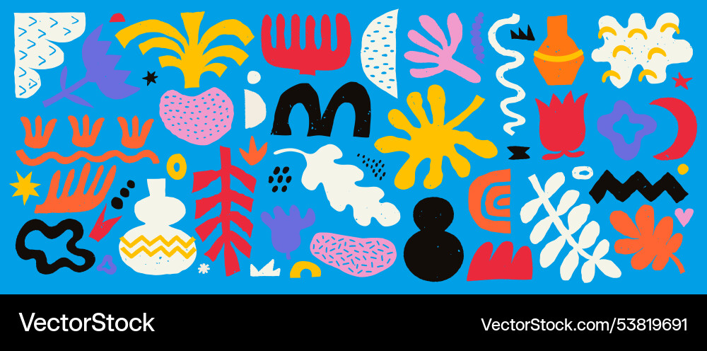 Abstract set of various shapes figures Abstract set of various shapes figures vector image