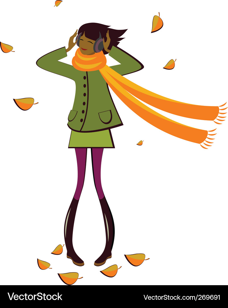 Autumn Wind Vector Image