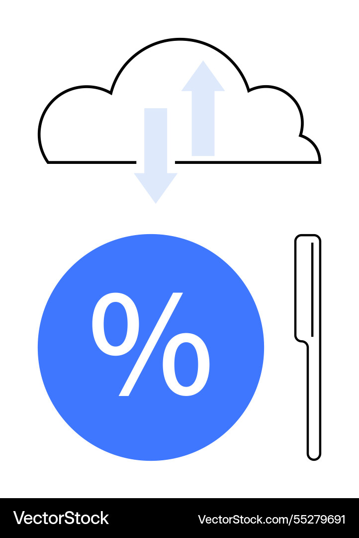 Cloud data exchange and calculation signature Cloud data exchange and calculation signature Vector Image