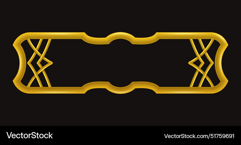 Frame medieval game ui metallic title banner Frame medieval game ui metallic title banner vector image