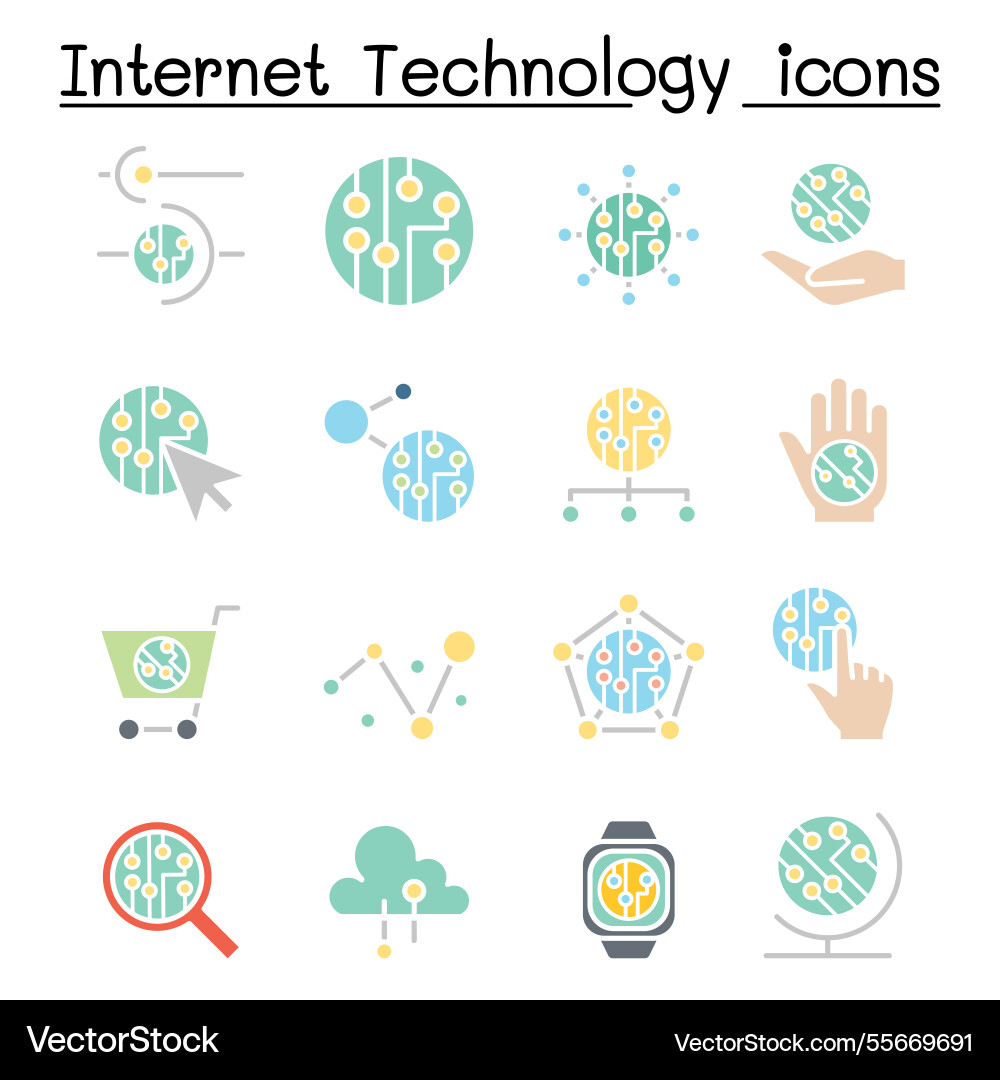 Internet technology and data communication icon Internet technology and data communication icon vector image