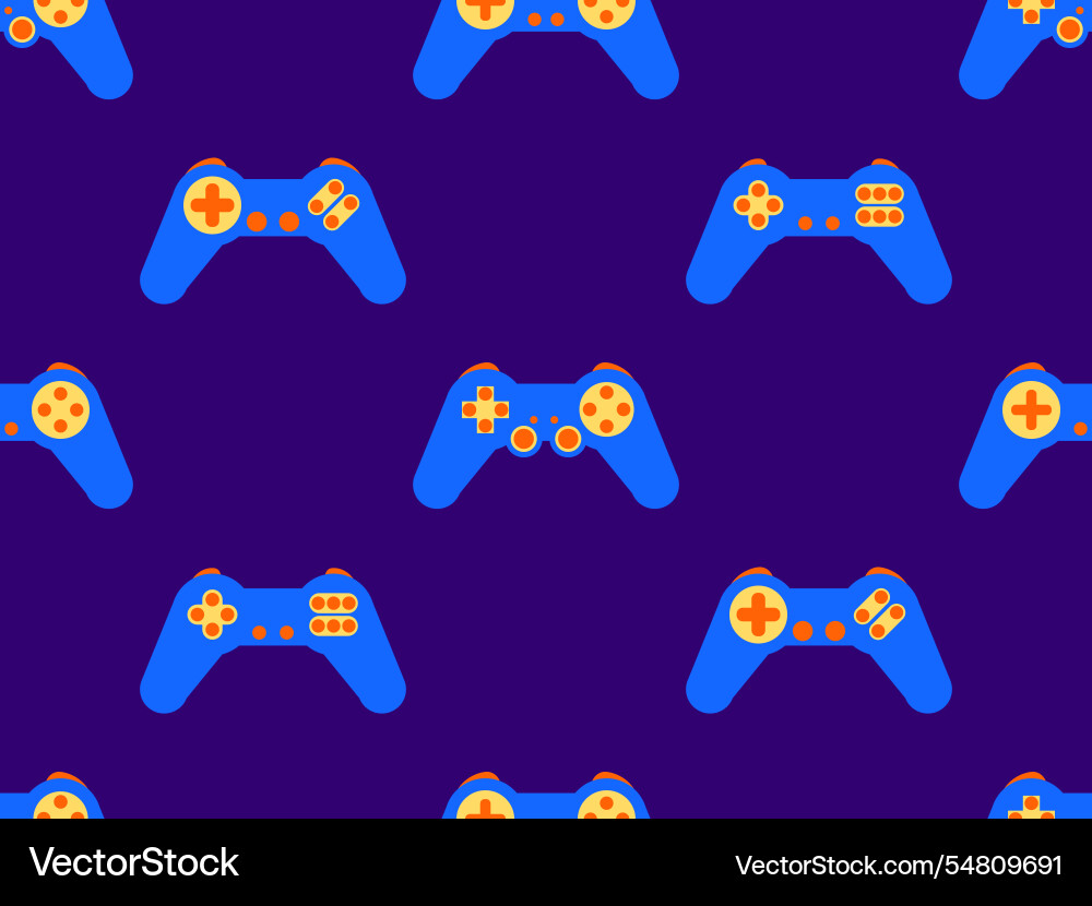 Joystick seamless pattern game controller Joystick seamless pattern game controller Vector Image