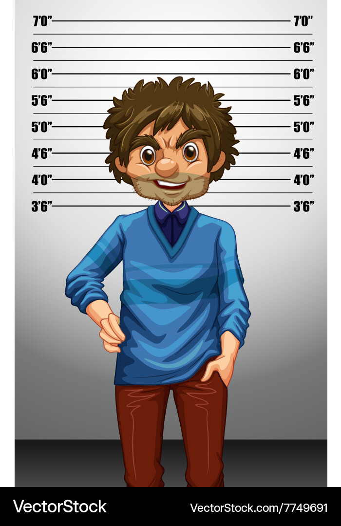 Man with measuring height vector image