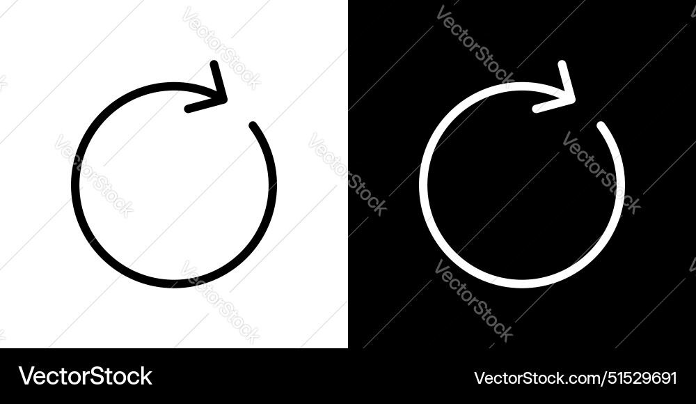 Redo icon set refresh restart or reload symbol Vector Image