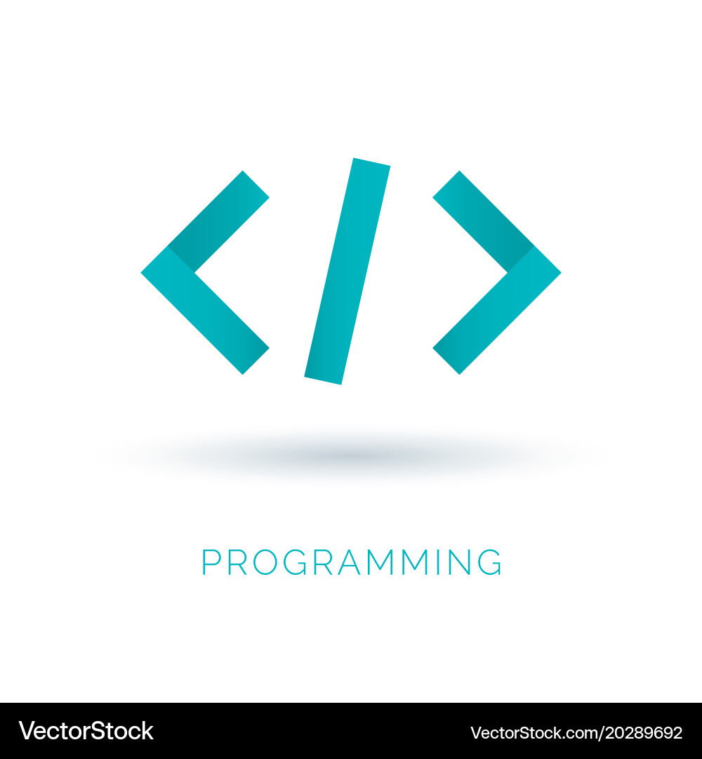 Abstract Code Logo - Programming vector image