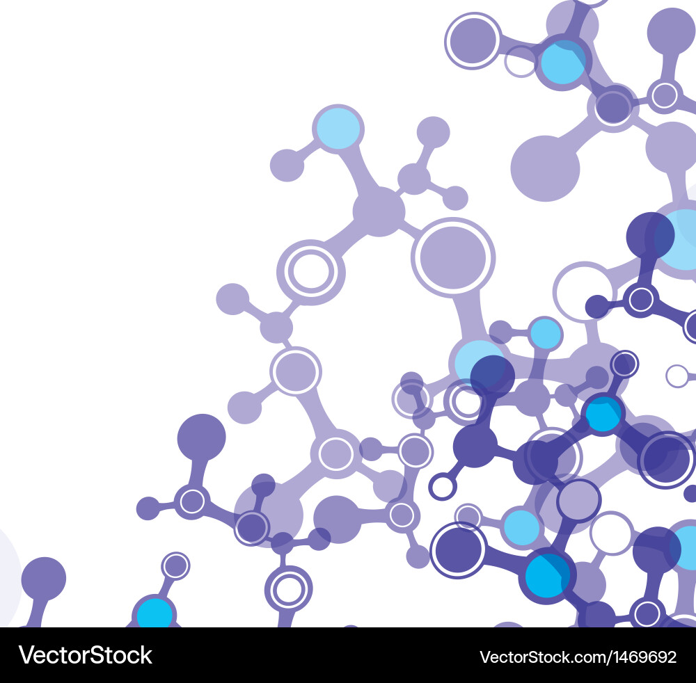 Abstract molecular structure background vector image