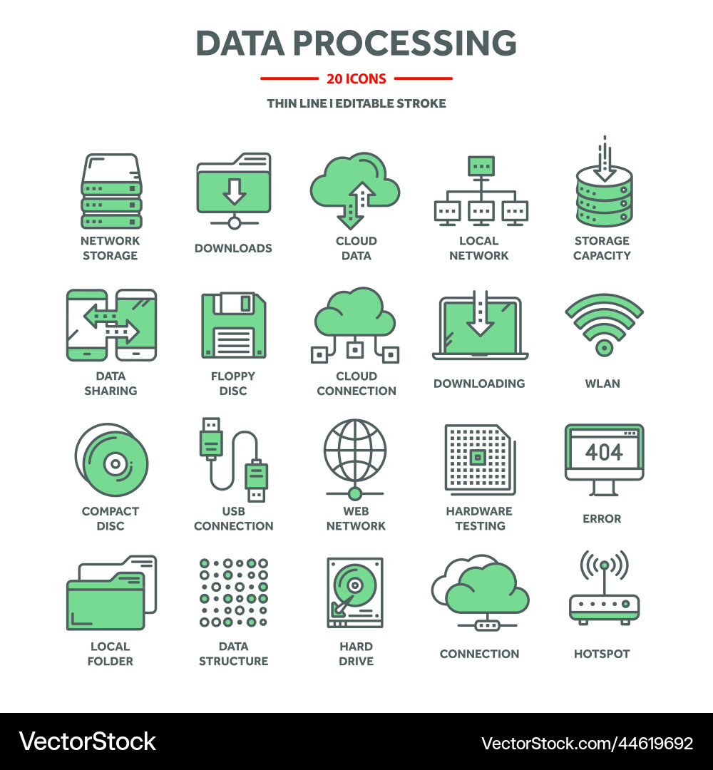 Cloud computing and internet technology database Vector Image