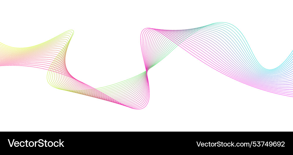 Dynamic flowing wave lines design element Dynamic flowing wave lines design element vector image