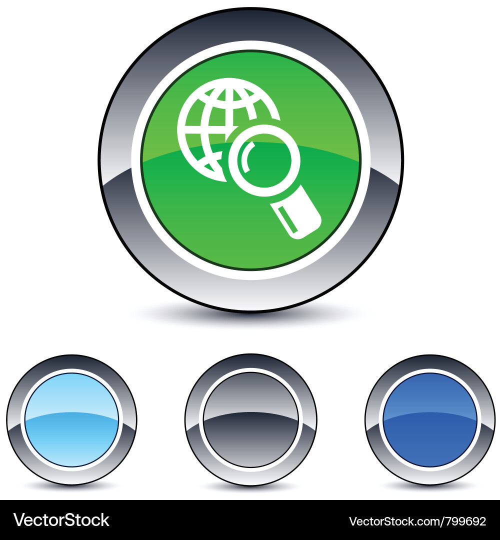 Global search round button Vector Image
