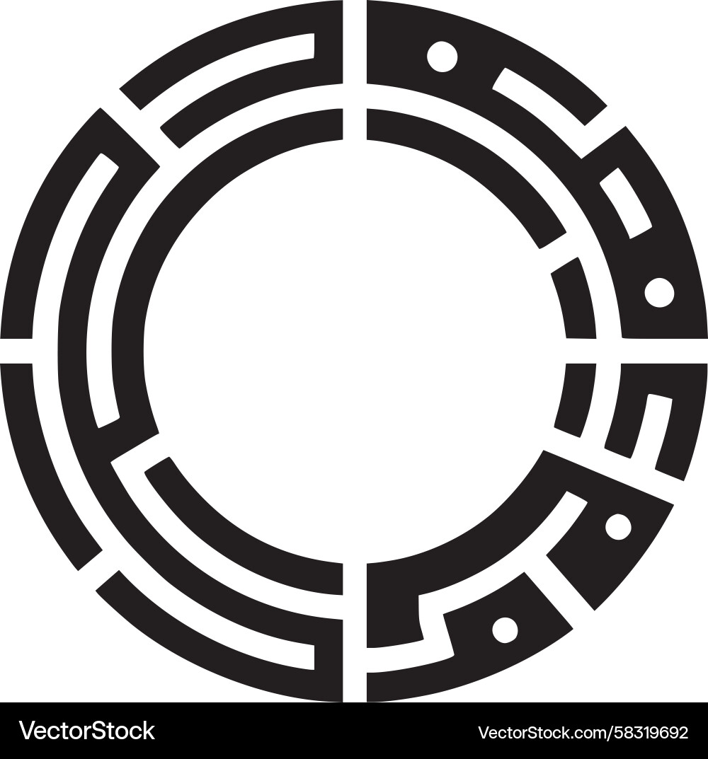 Interlocking Circle Pattern Vector Image