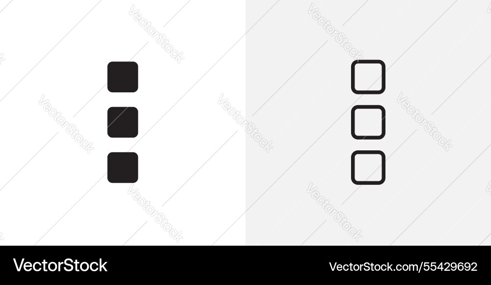Menu dots icons pack for apps and ui ux desigs Menu dots icons pack for apps and ui ux desigs vector image