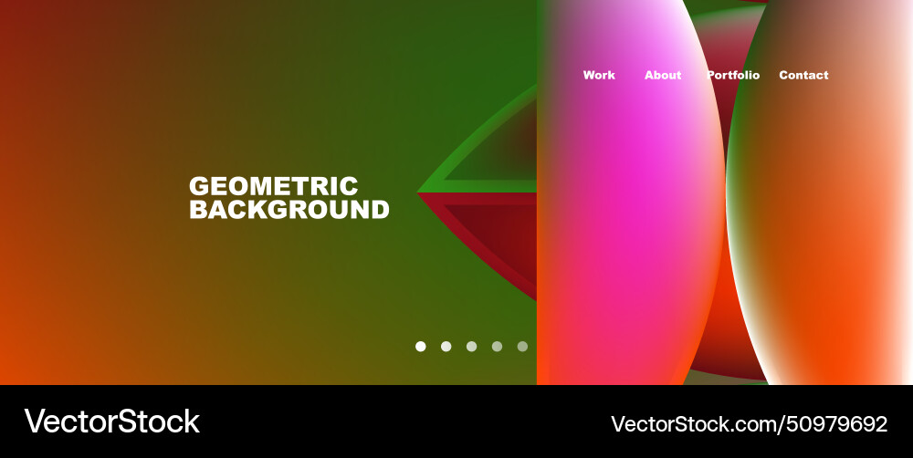 Minimal geometric web site page template design Vector Image