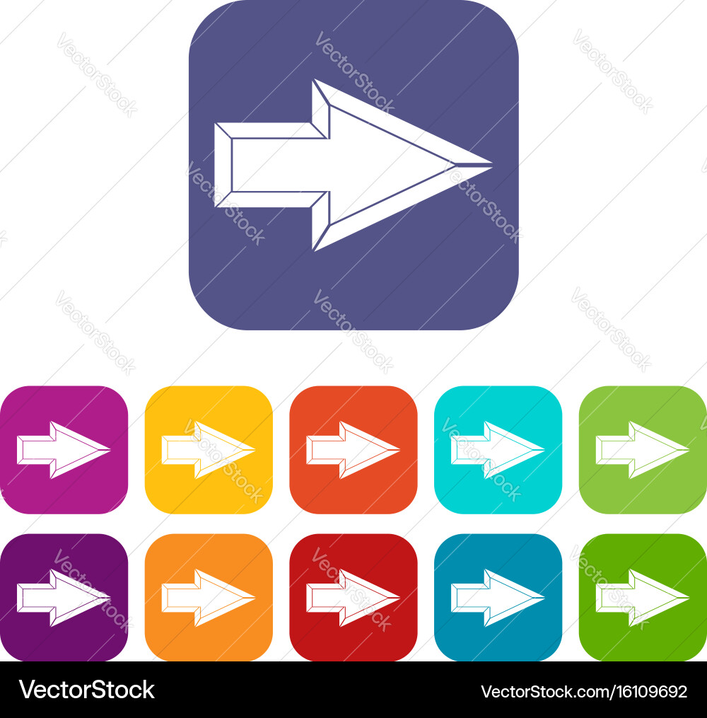 Pointer icons set vector image