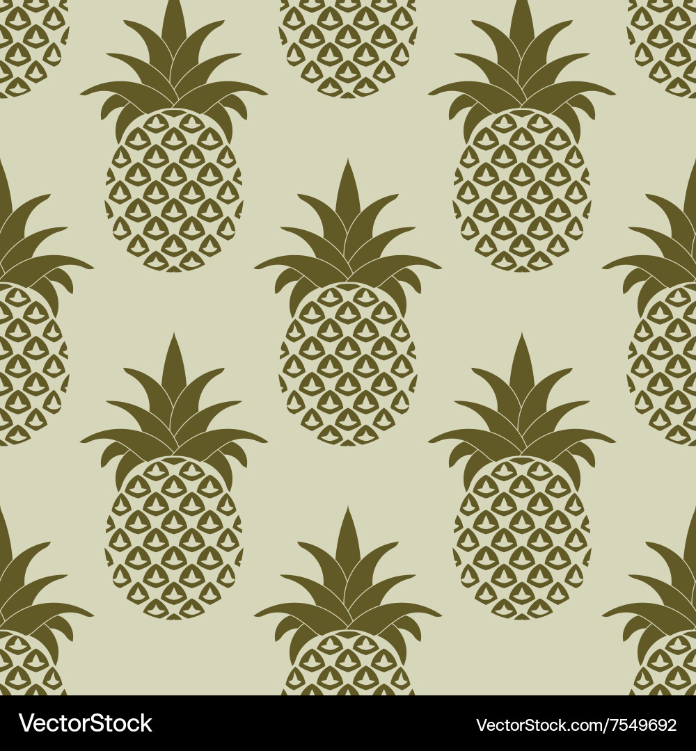 Seamless pattern with pineapples vector image