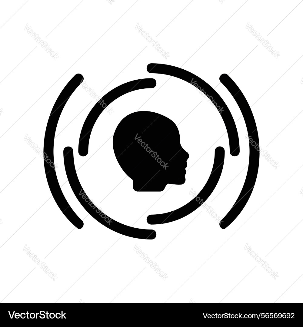 User tracking or data analysis icon with radar User tracking or data analysis icon with radar vector image