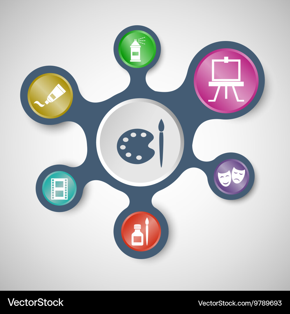 Art infographic templates with connected metaballs Art infographic templates with connected metaballs vector image