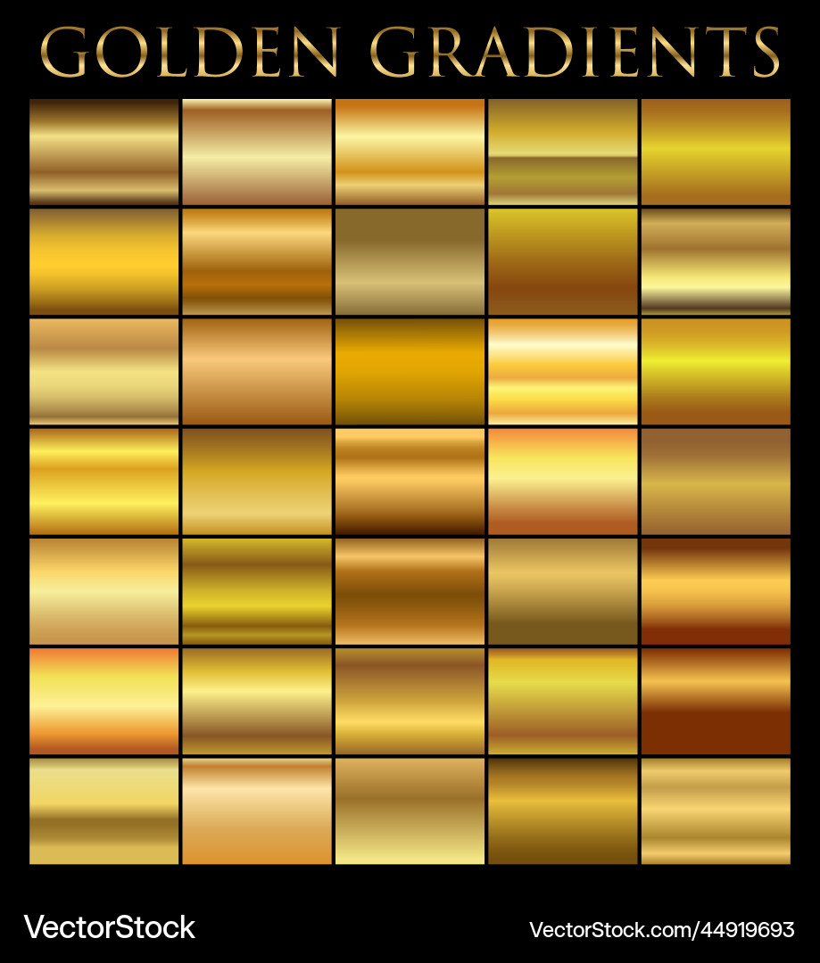 Gold gradient set background icon texture Gold gradient set background icon texture vector image