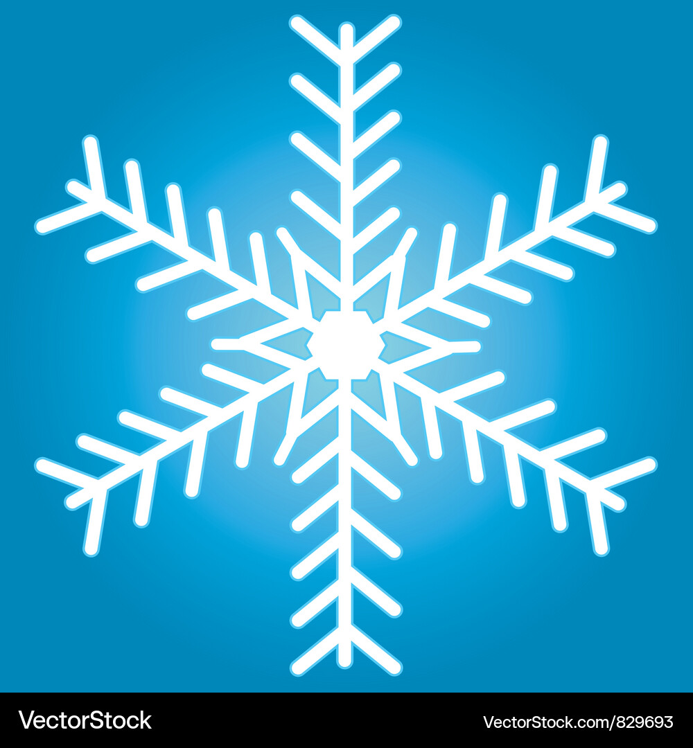 Isolated Snowflake Icon Vector Image